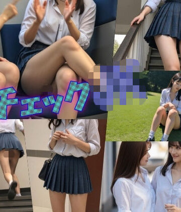 【ビバマガ】青チェックスカートのJKの動画｜AI Library