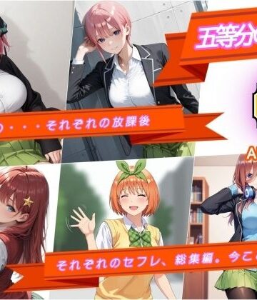 【ビバマガ】AIイラスト集 五等分のセフレ 総集編 五人分の、それぞれの放課後｜AI工房ひげめがね