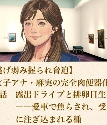 【ビバマガ】【ひき逃げ弱み握られ脅迫】看板女子アナ・麻実の完全肉便器化計画 第四話 露出ドライブと排卵日生中出し――愛車で焦らされ、受胎の日に注ぎ込まれる種｜青いらいおん