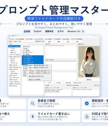 【ビバマガ】★プロンプト管理マスター ★ 簡単ワイルドカード作成機能付き v1.1｜豆まき