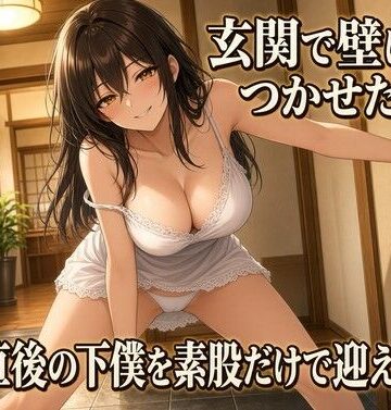 【ビバマガ】玄関で太腿素股 壁立ちのまま絶頂｜夜の息抜き