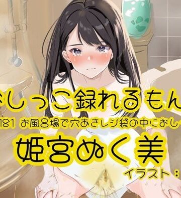 【ビバマガ】【おしっこ実演】Pee.181姫宮ぬく美のおしっこ録れるもん。〜お風呂場で穴あきレジ袋の中におしっこ編〜｜おしっこラボ