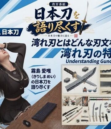【ビバマガ】パンチラガチャ★霧島 愛唯（きりしま めい）『日本刀を語り尽くす』第1章-まず「日本刀とは何か」を知る（034-湾れ刃とはどんな刃文なのか？）｜Ozone_Layer