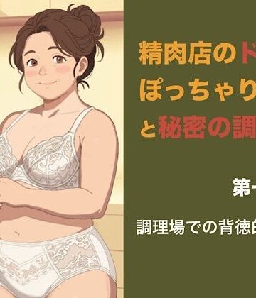 【ビバマガ】精肉店のドMぽっちゃり女将と秘密の調理場 第一話 夫の痛風離脱とアルバイトの青年、調理場での背徳的クンニ｜青いらいおん